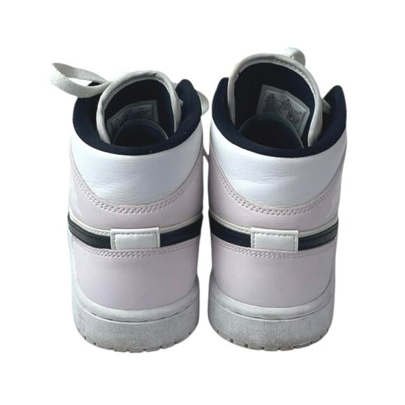 Nike Air Jordan 1 Mid Pink White Lace Up High Top Athletic Sneakers Shoes Sz 7.5 - Picture 3 of 7